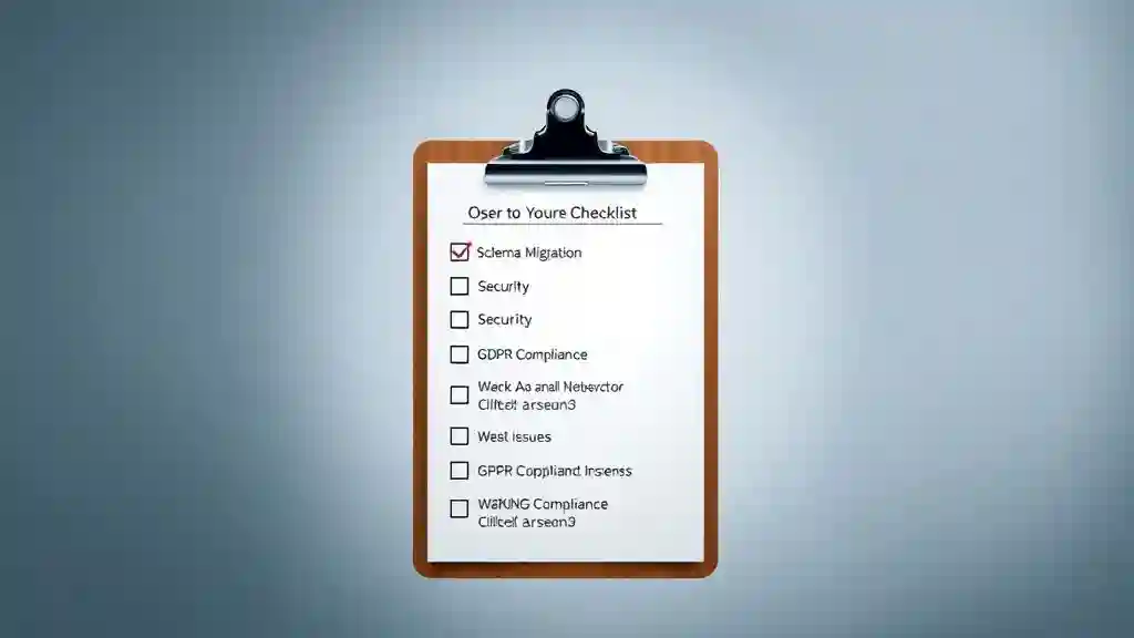Checklist of database tasks showing what AI should and should not automate.