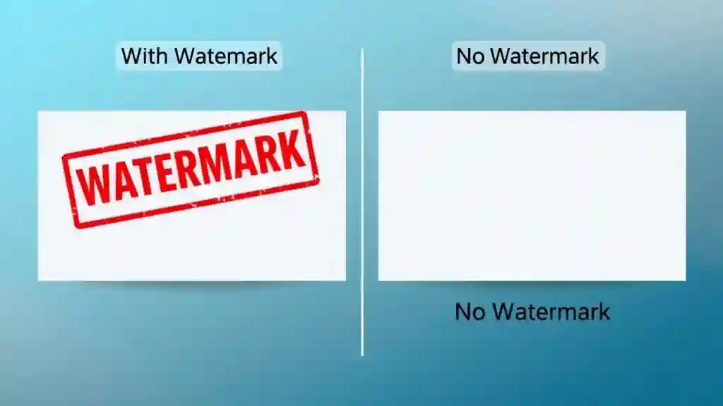 Comparison of AI video with watermark vs AI video generator no watermark