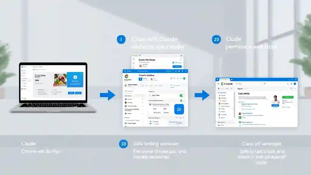 "Step-by-step guide showing how to access and install Claude Chrome Extension from Max plan subscription to safe testing scenarios"
Placement: In "How to Actually Get It: Your Action Plan"