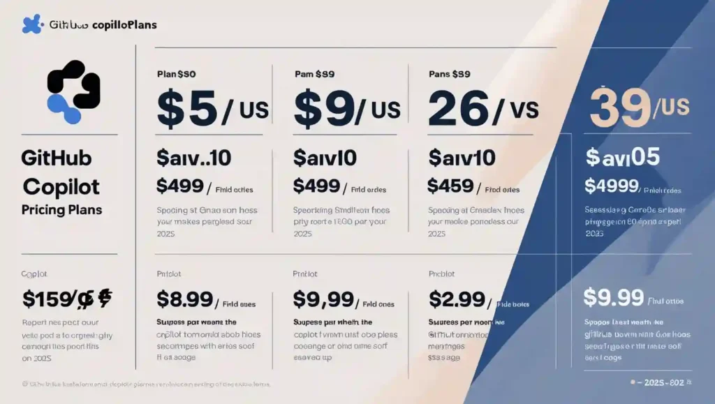 GitHub Copilot pricing and plans for 2025.