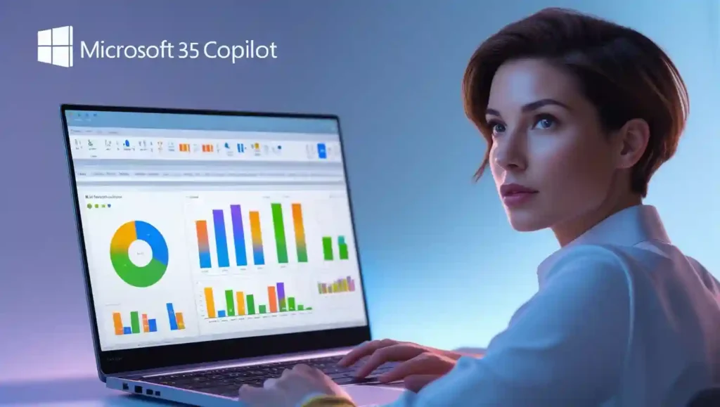 Microsoft 365 Copilot in Excel creating charts and insights.