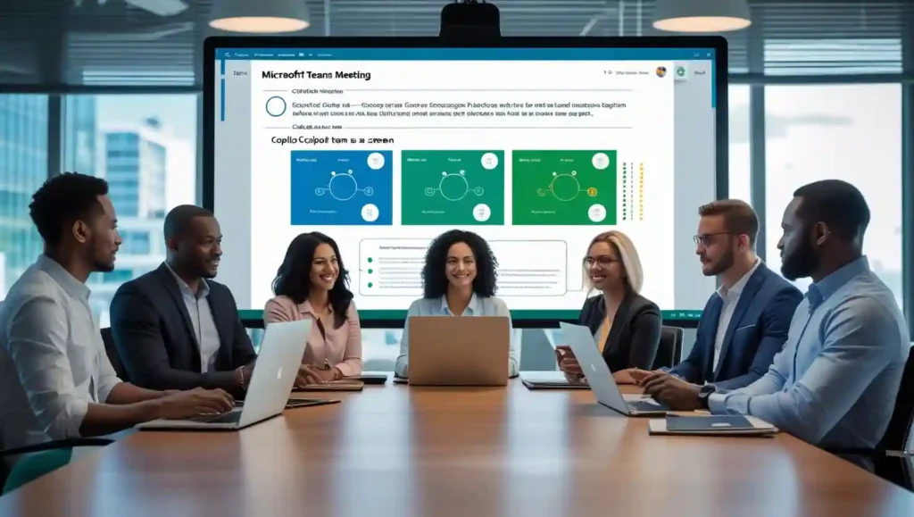 Microsoft 365 Copilot summarizing meetings in Teams.