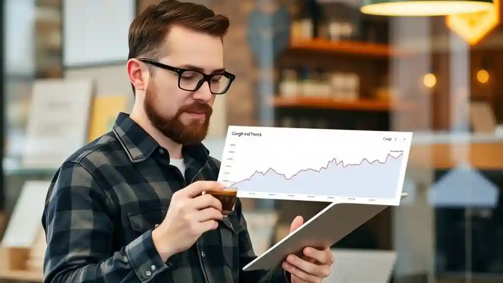 Small business using Google Trends for local market insights.