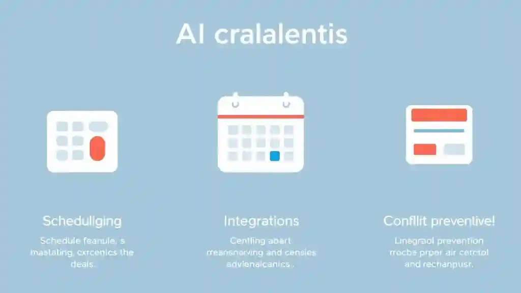 Infographic of AI Calendar Assistant features like scheduling and reminders.
