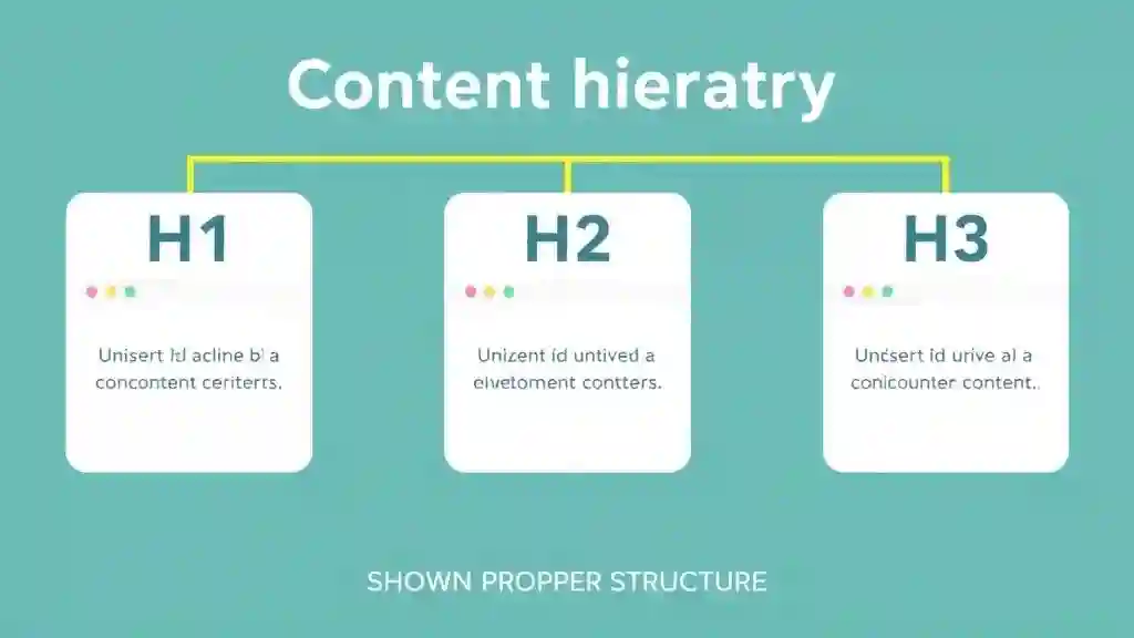 “Visual representation of proper content hierarchy in on-page SEO”