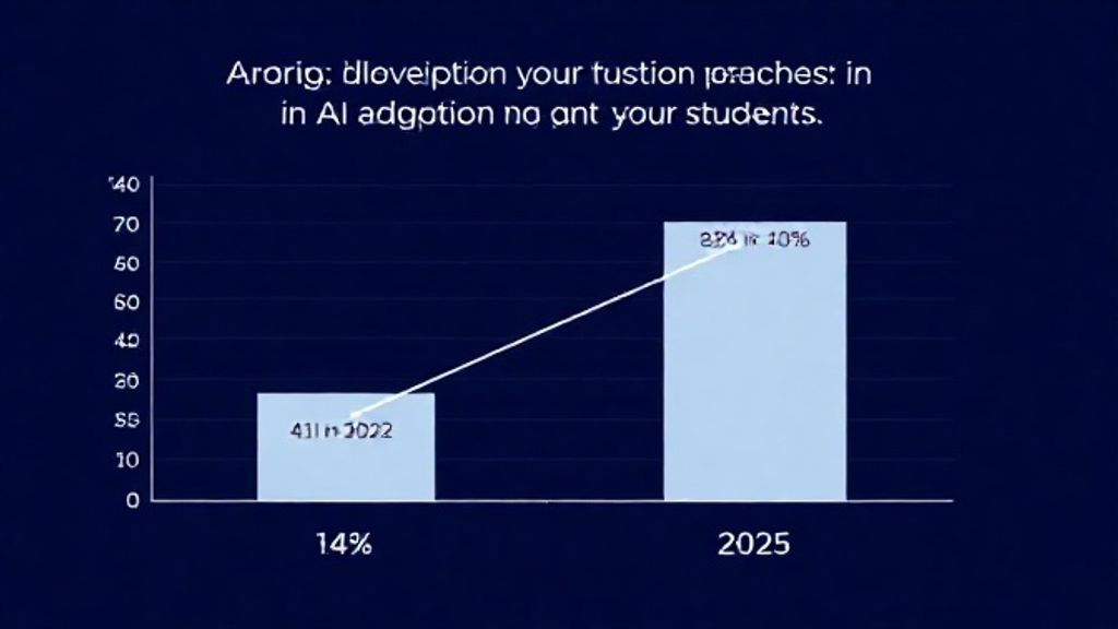 Graph showing rapid growth of AI adoption among college students from 2022 to 2025.