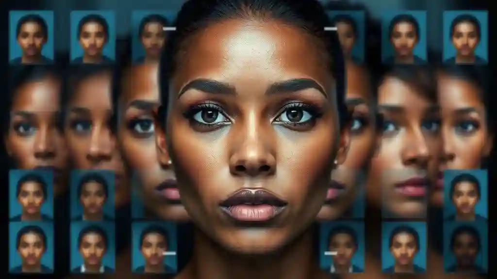 Facial recognition AI showing higher error rates for darker-skinned people