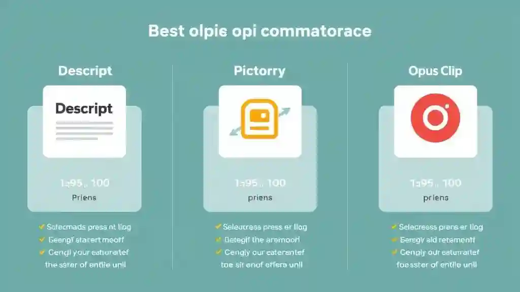 Comparison of top AI YouTube Editors with pricing and features
