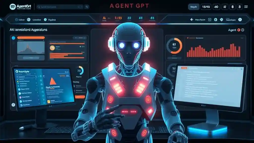 AgentGPT Tutorial 2025 showcasing autonomous AI dashboard managing tasks