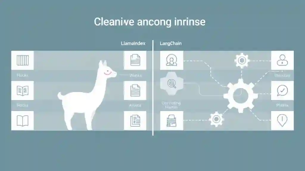 Feature comparison chart of LlamaIndex vs. LangChai
