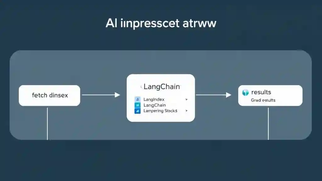 Workflow showing LlamaIndex and LangChain working together in an AI system