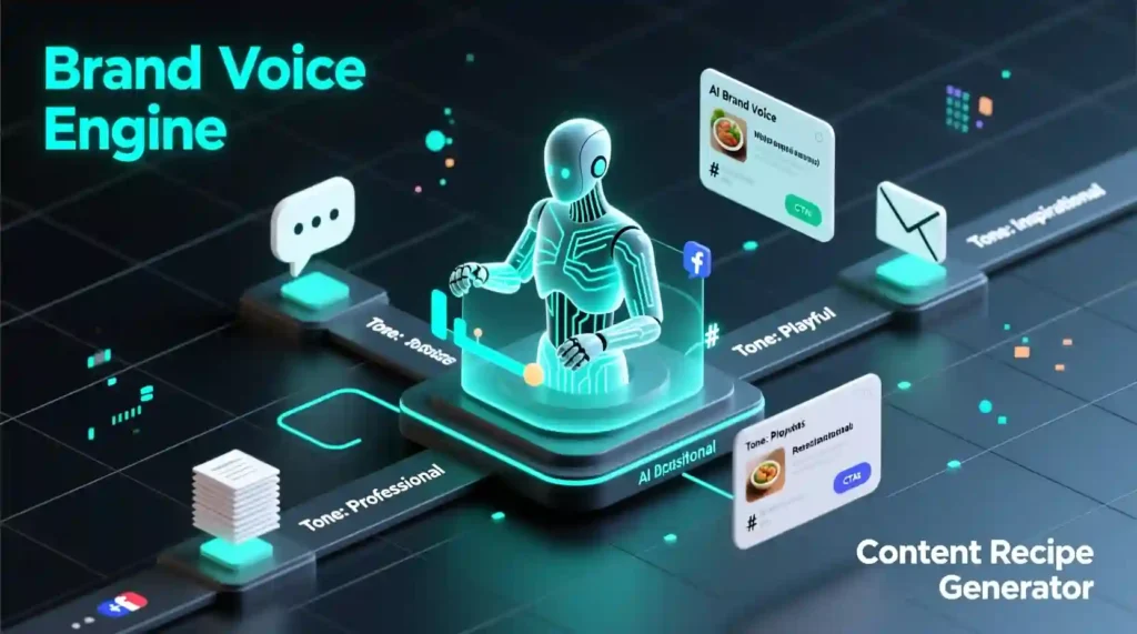 Jasper AI training brand voice and creating automated content workflows using Recipes.