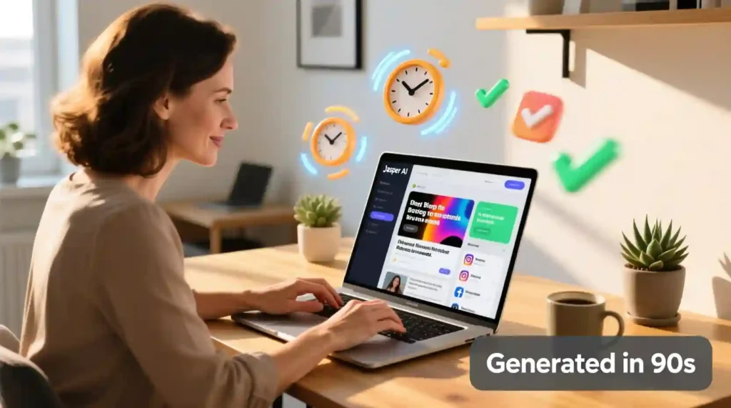 Jasper AI accelerating content creation for marketers, agencies, and teams.