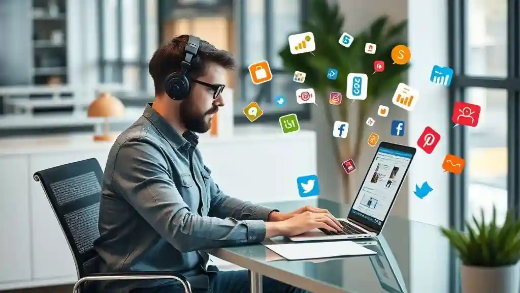 Freelancer using Copy.ai to create social media posts fast