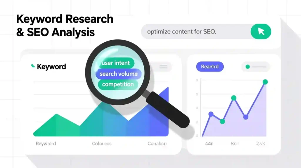 “Technical SEO optimization showing site speed, mobile-first, and crawlability”