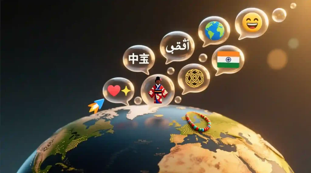 AI localization tools connecting cultures and languages through smart global communication.