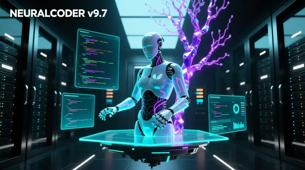 Devin AI Autonomous Coding Agent working in a futuristic coding environment