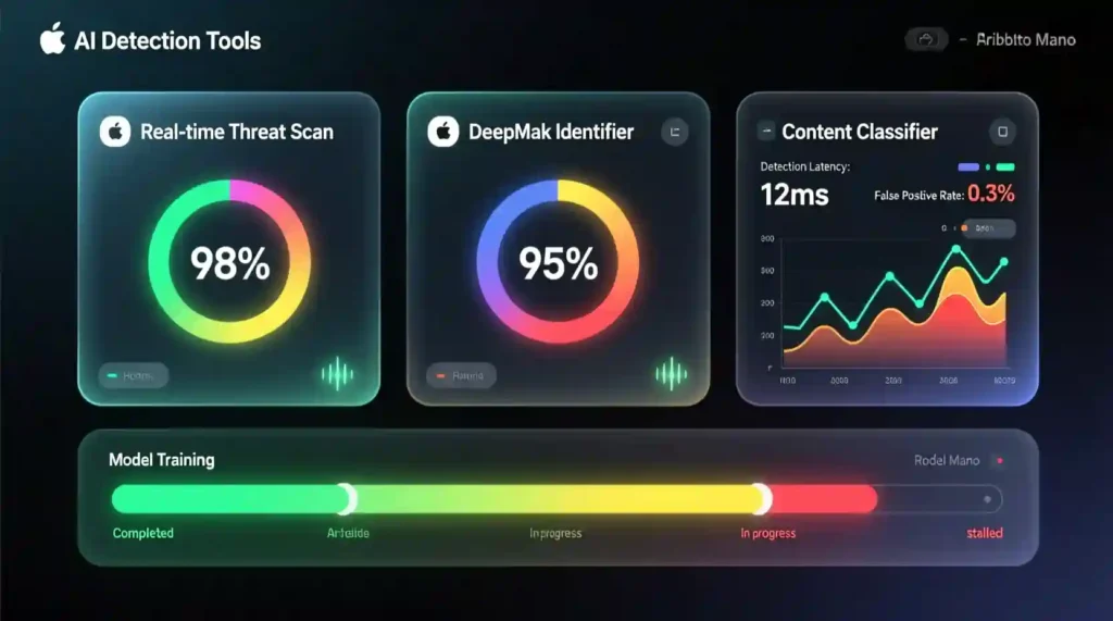 Comparison chart of top AI checkers and their detection accuracy.
