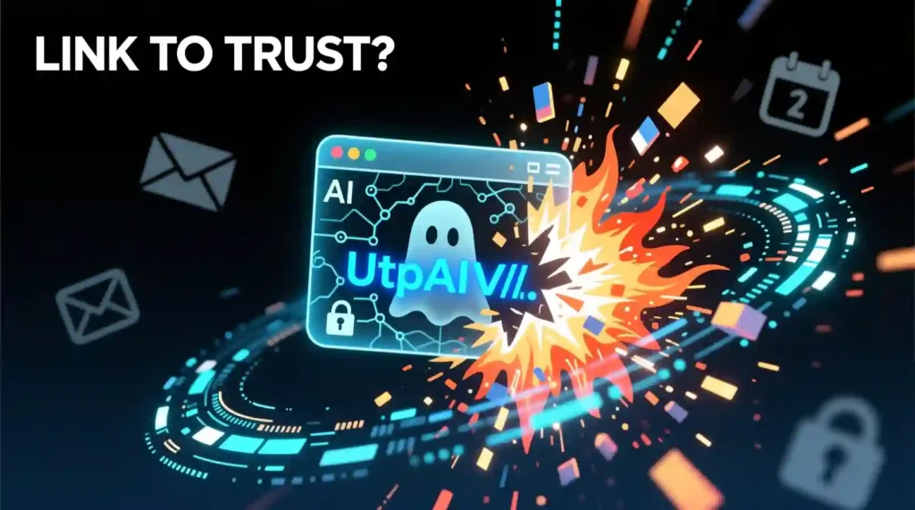 Five-panel diagram illustrating the CometJacking one‑click attack flow