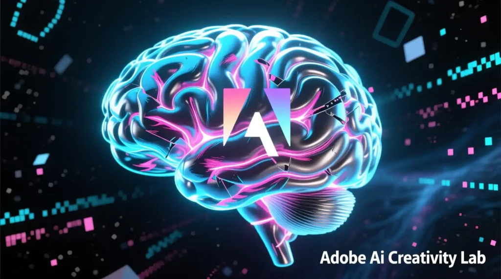 “Abstract art symbolizing Adobe AI Foundry as a brand’s creative AI brain.”