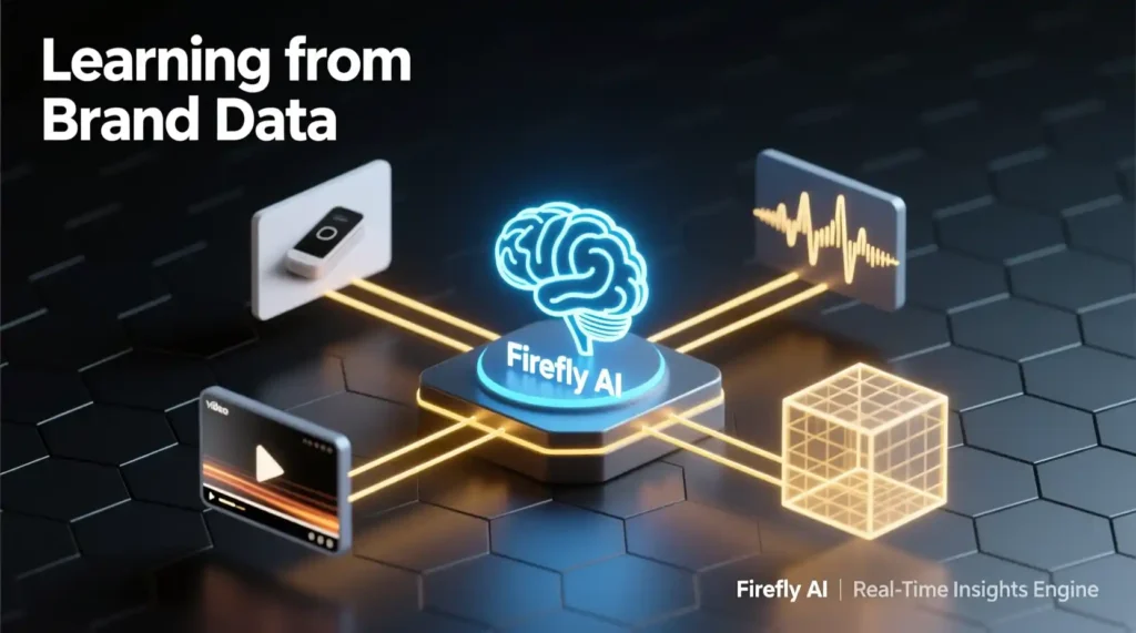 “Diagram showing how Adobe Foundry trains Firefly using brand assets”
