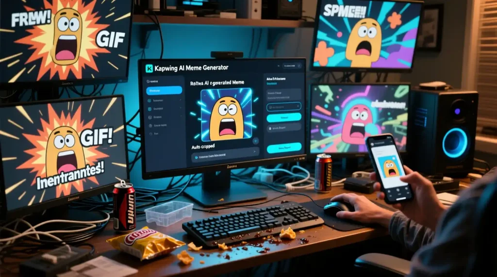 How to Make viral memes from Kapwing AI Meme Generator