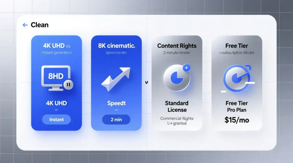 “Infographic comparison of Grok Imagine vs Sora 2 highlighting resolution, rights, and pricing.”