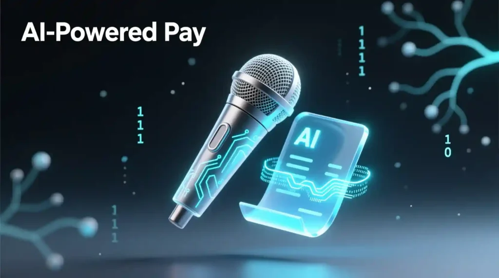 “AI-powered microphone symbolizing Jinna.ai helping freelancers get paid faster”